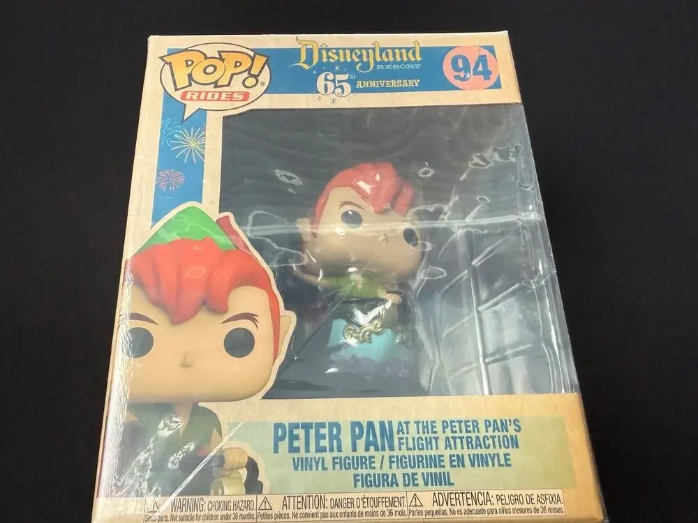 Funko Pop! Rides Disney 94 PETER PAN At Flight Attraction Disneyland 65th New